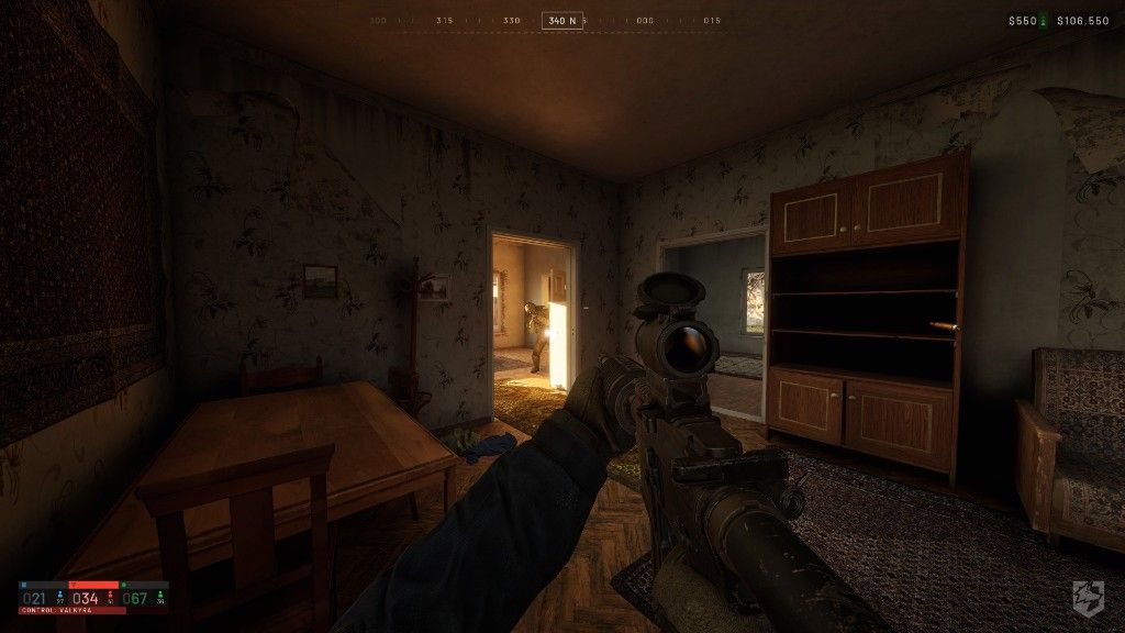 Interior tactical staging area