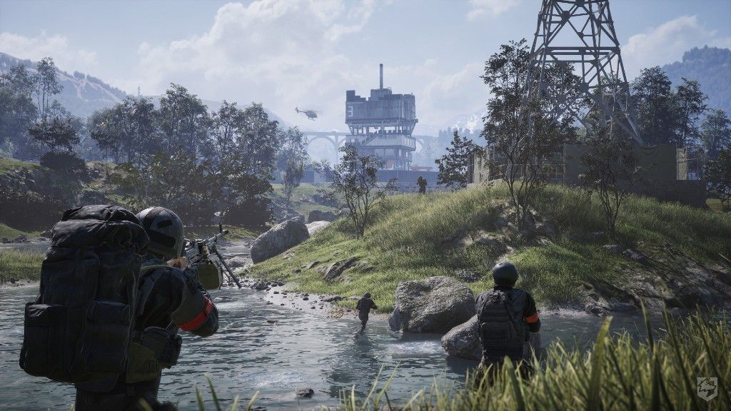River crossing operation at dusk